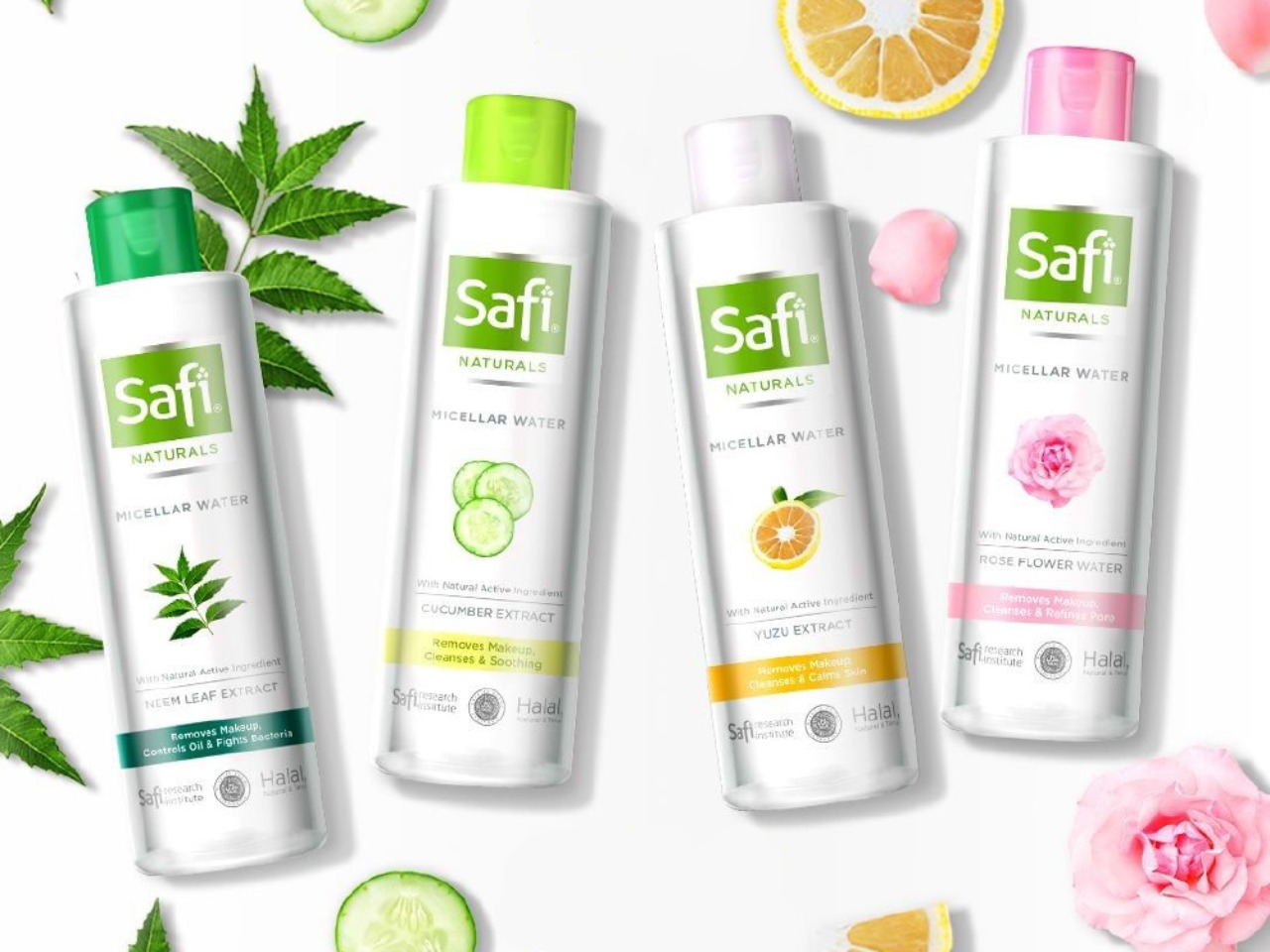 Safi Naturals Micellar Water, Pembersih Wajah Halal dan ...