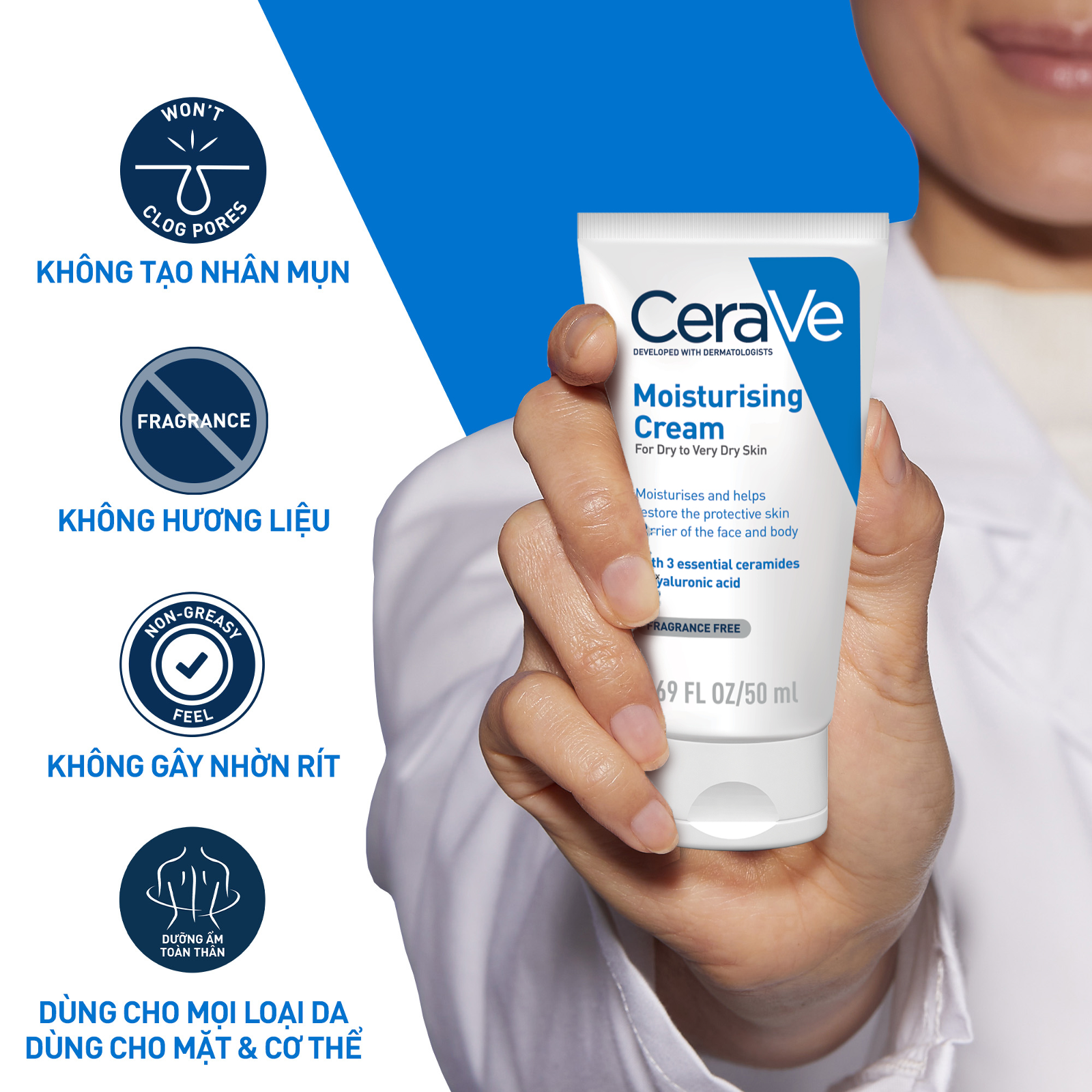 CeraVe Moisturising Cream – Lựa chọn phục hồi da mùa đông