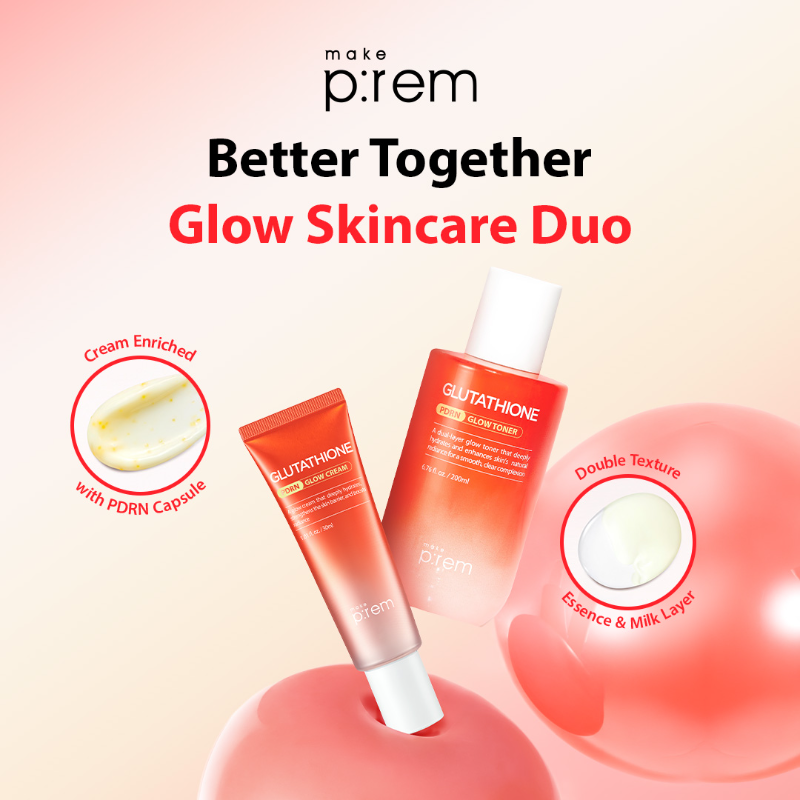 cara pemakaian red pome l glutathione Make P:rem PDRN Glow Cream The antioxidant glutathione protects تونر بدون كحول Type:SUBS-3M