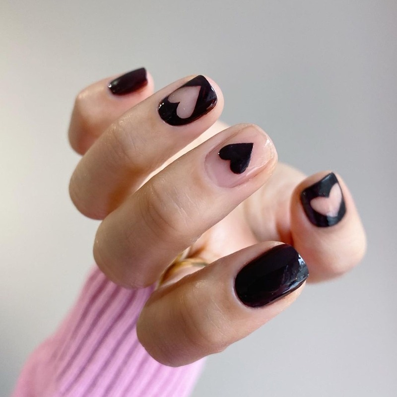 nail art bernuansa hitam