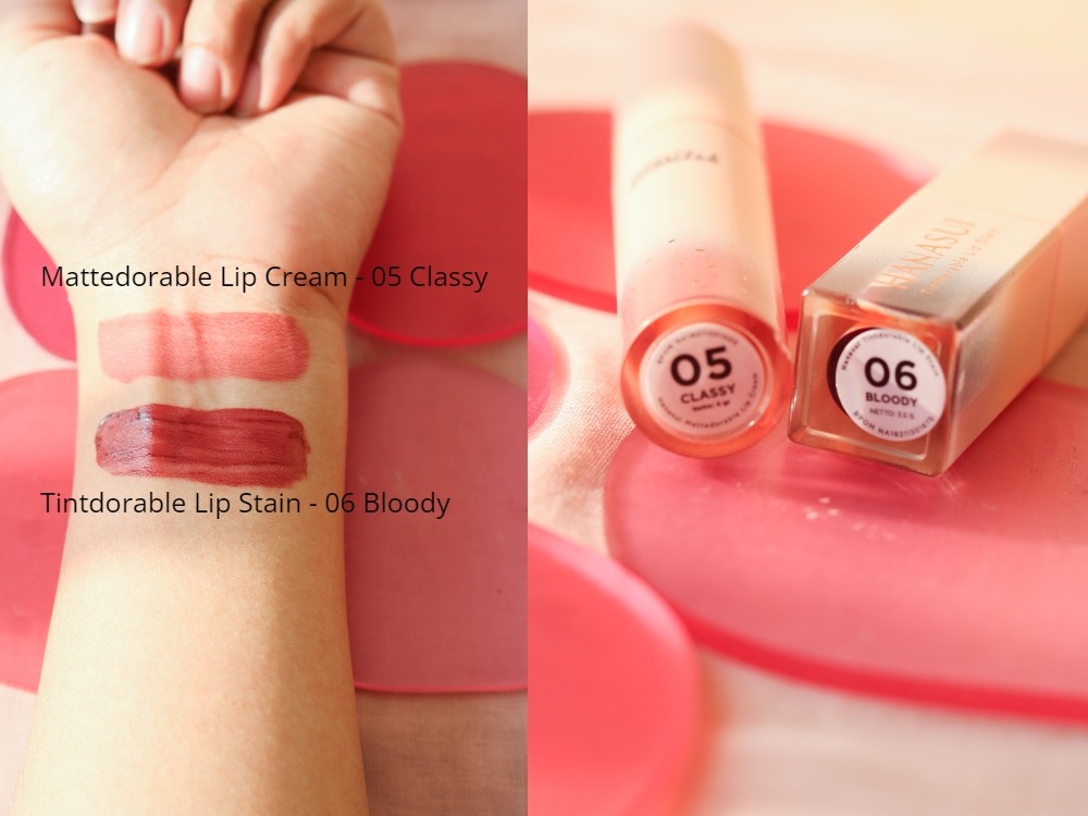 Hanasui Mattedorable Lip Cream dan Tintdorable Lip Stain