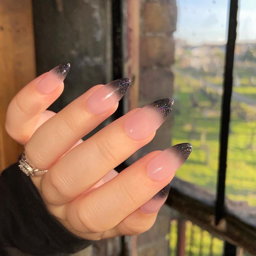 Nail Art with Black Color Magic