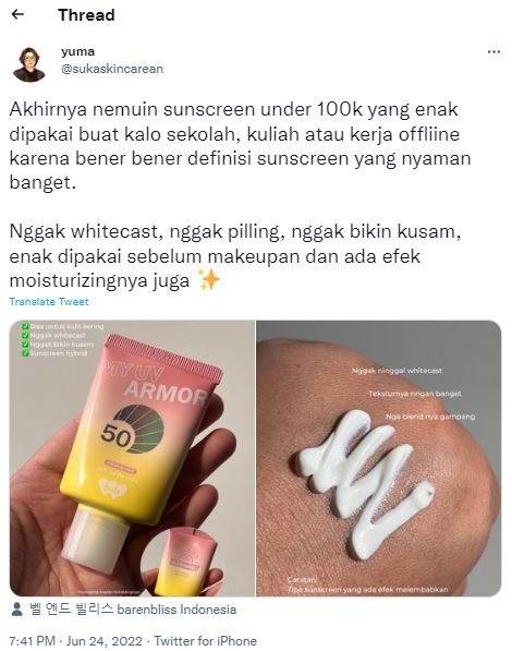 Akun Twitter Konten Skin Care