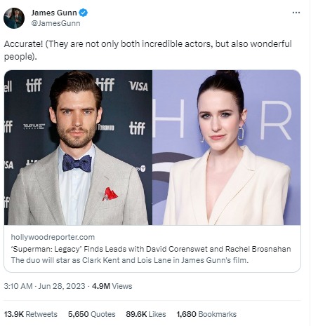 david-corenswet-rachel-brosnahan-film-superman-legacy