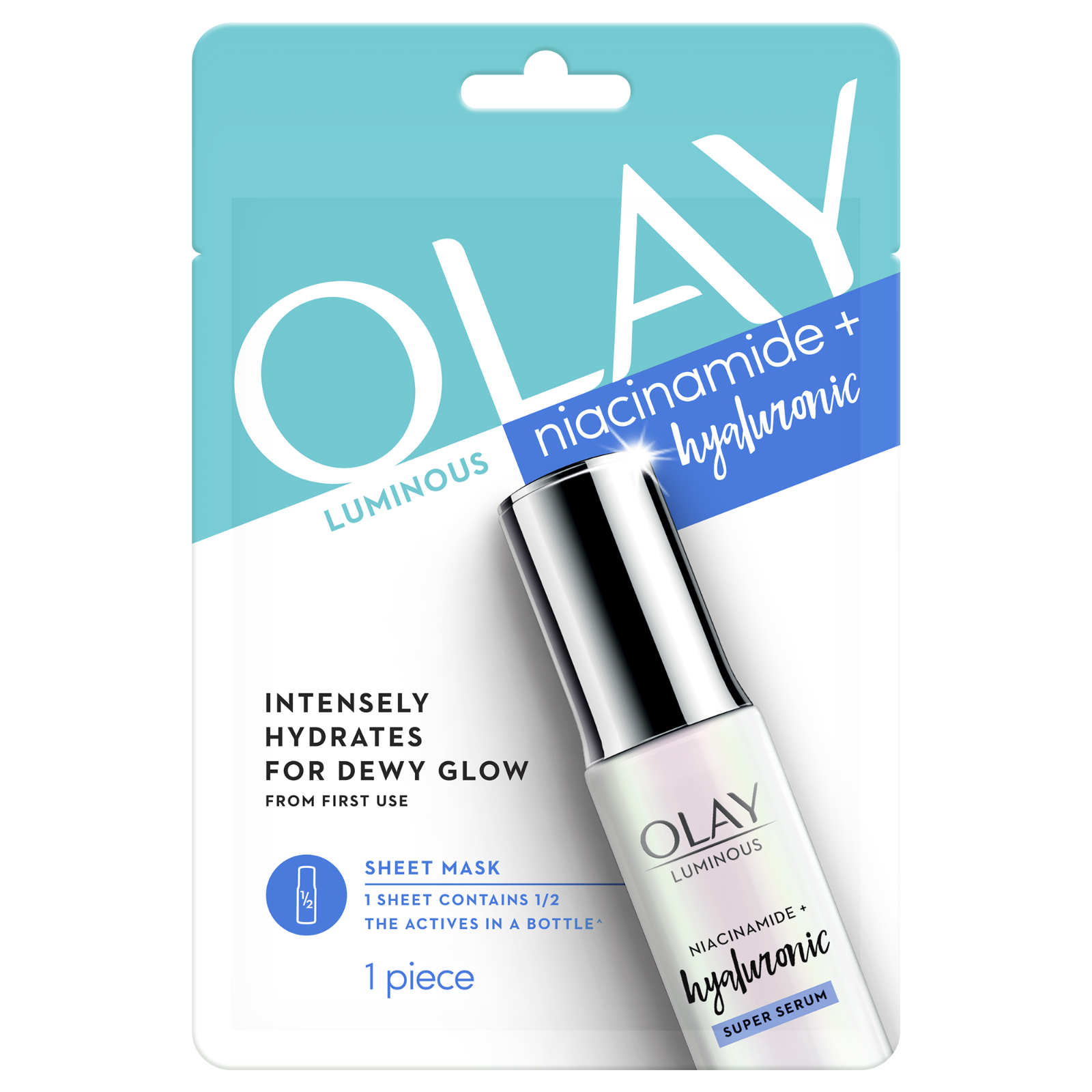 Olay Luminous Niacinamide + Hyaluronic Masker Wajah Brightening Skin Care Sheet Mask